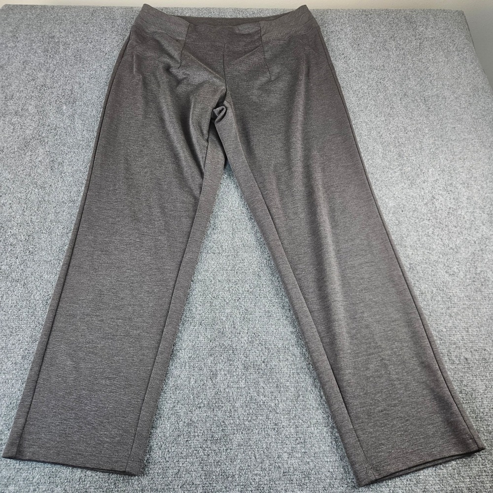 Cato Woman Gray Heather Pull On Straight Leg Dress Pants Plus Size 14/16W